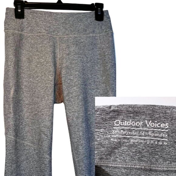 OUTDOOR VOICES Heathered Grey Leggings Size M - Picture 1 of 8